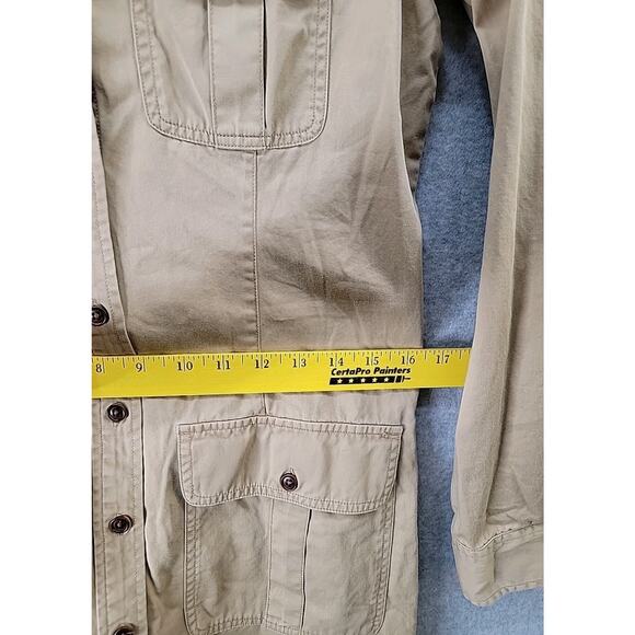 Lauren Jeans Co RALPH LAUREN Womens Sz 2 Dress Cotton Safari Tan Roll Tabs Belt - Picture 13 of 16